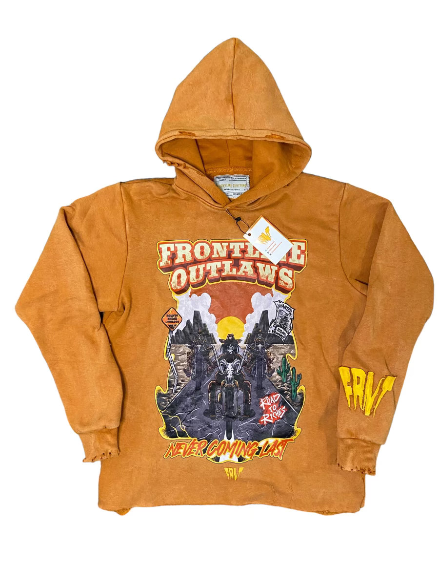 FRNT Outlaws Cropped Hoodie (Desert Sand)